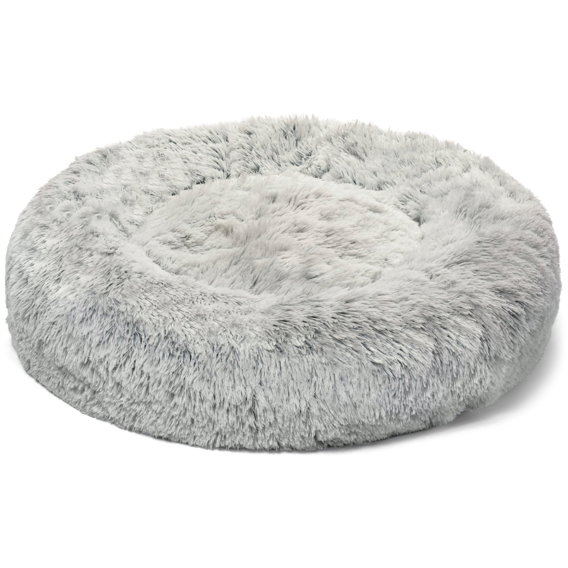 Mr. Peanut's 28-Inch OrthoPlush® Pet Bed – Snowflake White Two-Tone