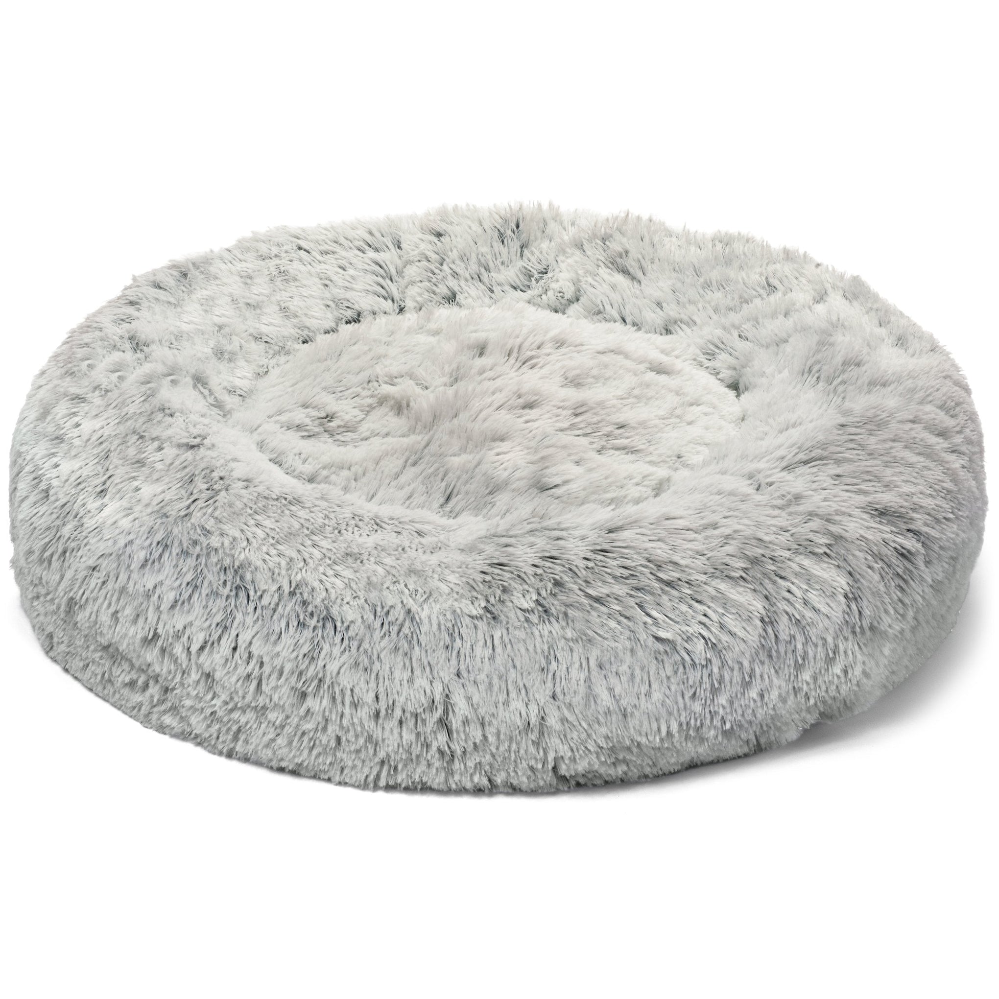 Mr. Peanut's 28-Inch OrthoPlush® Pet Bed – Snowflake White Two-Tone