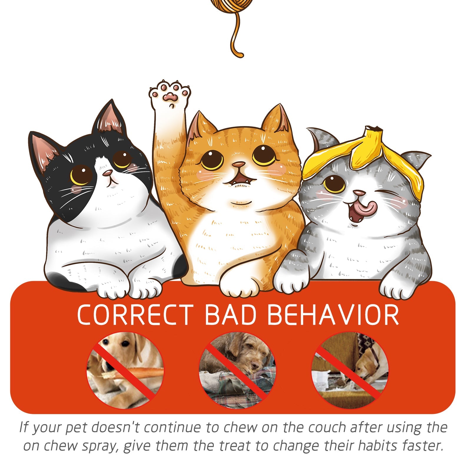 Pet Anti Chew Spray for Dogs Cats Bite Scratching Behavior Training