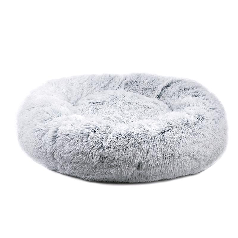 Mr. Peanut's 28-Inch OrthoPlush® Pet Bed – Snowflake White Two-Tone