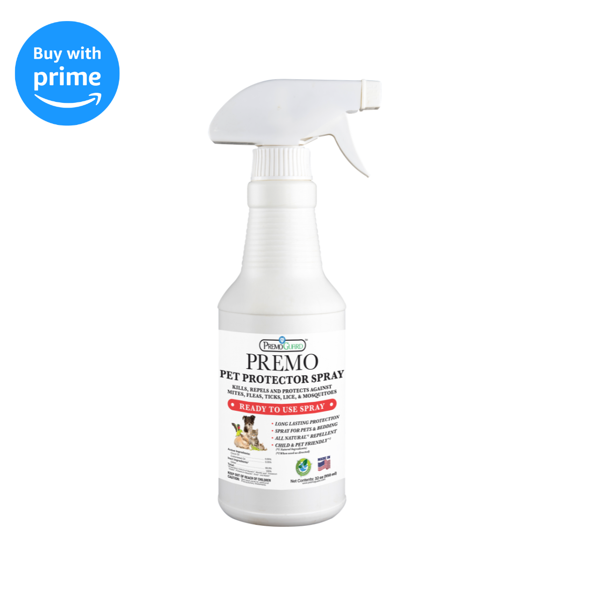 Pet Protector Spray | Plant Based Non-Toxic | Premo Guard