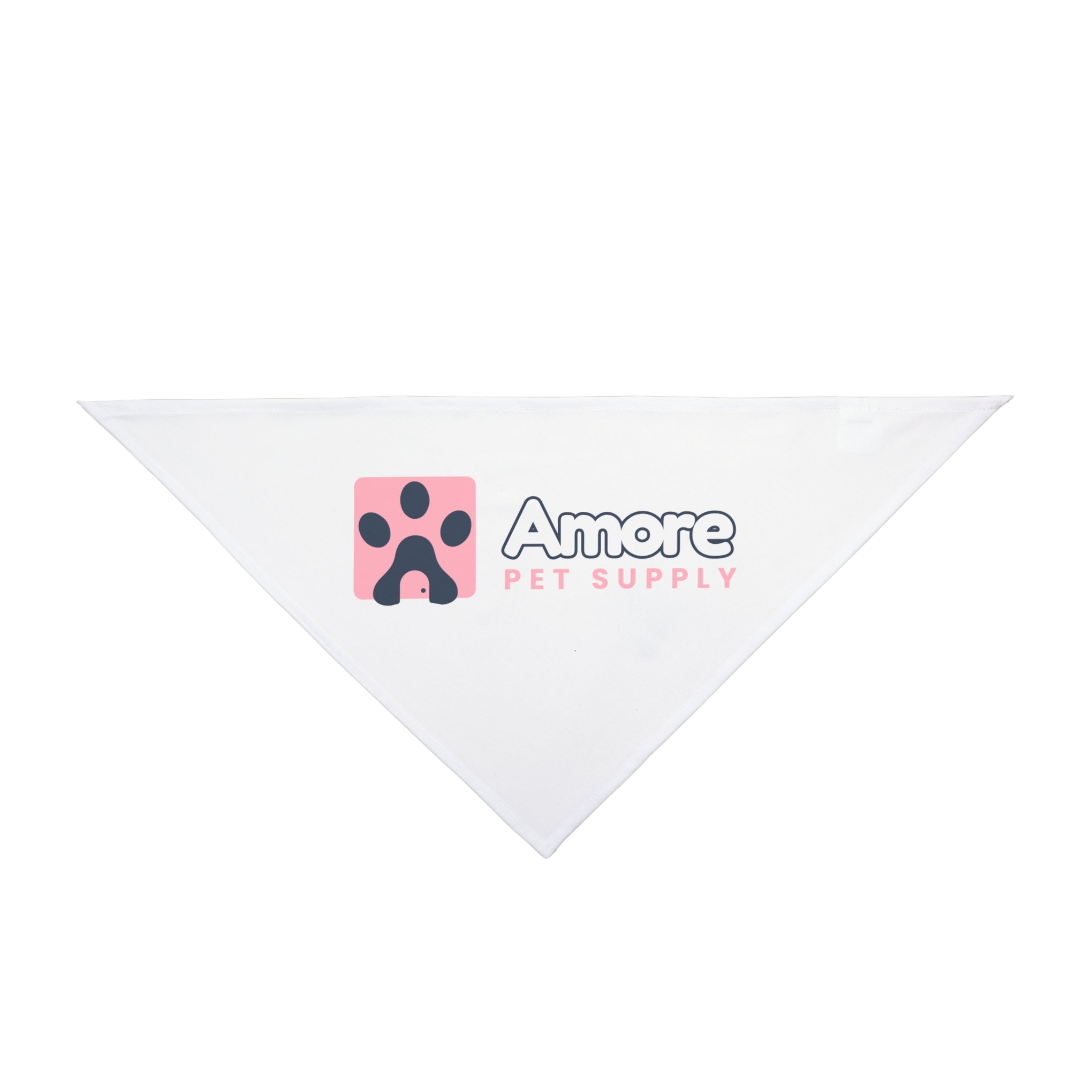Pet Bandana — Amore Pet Supply Logo Dog & Cat Bandana (White)