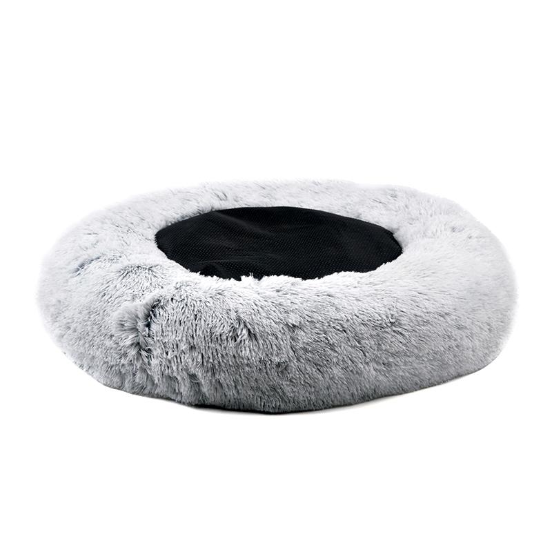 Mr. Peanut's 28-Inch OrthoPlush® Pet Bed – Snowflake White Two-Tone