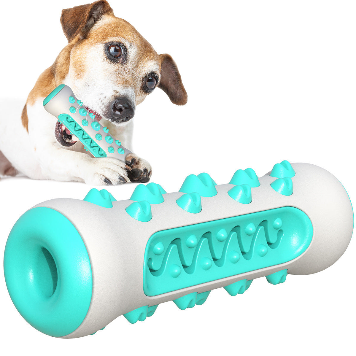 Natural Rubber Dog Toothbrush Chew Toy for Teeth Cleaning Puppies Daily