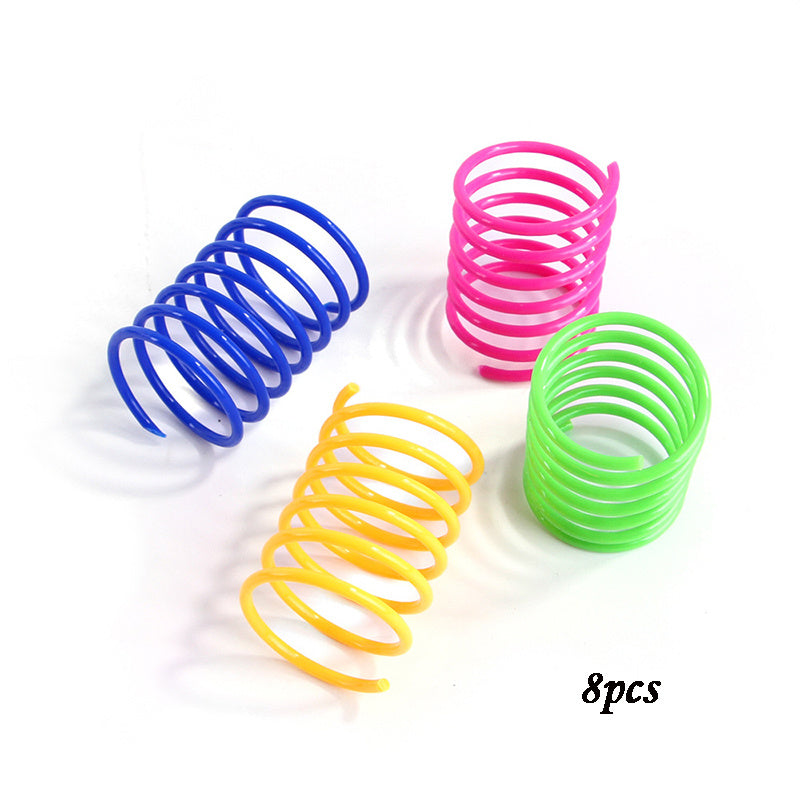 Colorful Spiral Spring Cat Toys Durable Kitten Pet Coil Play Accessories