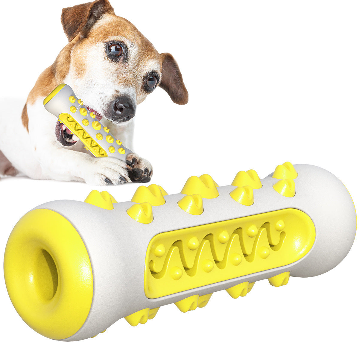 Natural Rubber Dog Toothbrush Chew Toy for Teeth Cleaning Puppies Daily