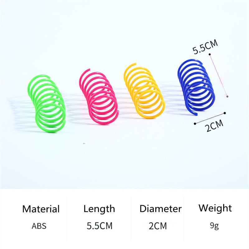 Colorful Spiral Spring Cat Toys Durable Kitten Pet Coil Play Accessories