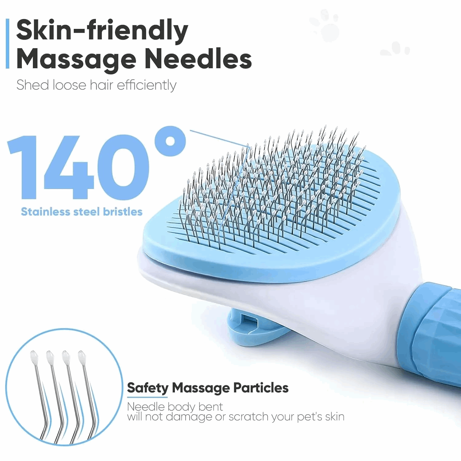 Self-Cleaning Pet Slicker Brush - Gentle Grooming for Dogs & Cats