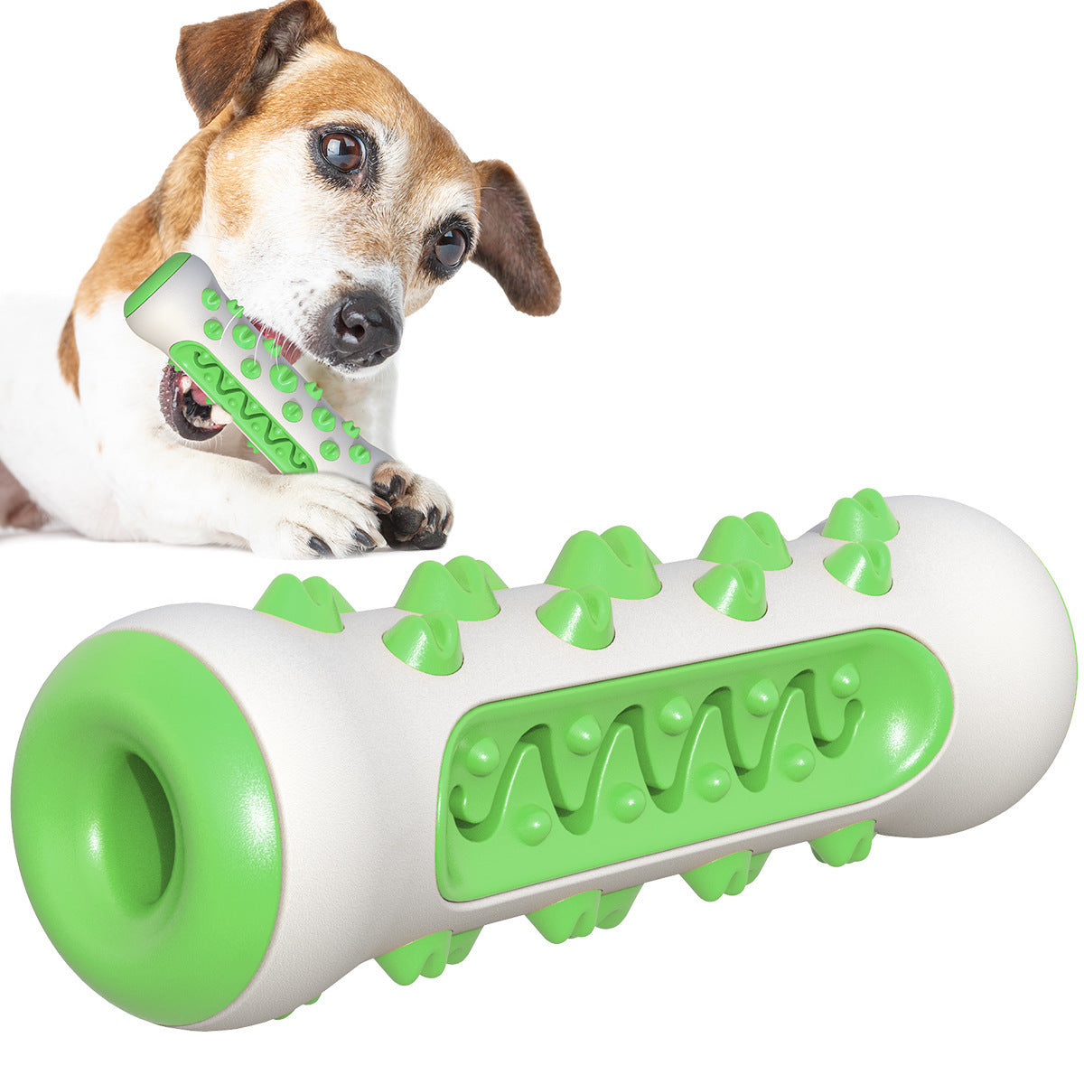 Natural Rubber Dog Toothbrush Chew Toy for Teeth Cleaning Puppies Daily