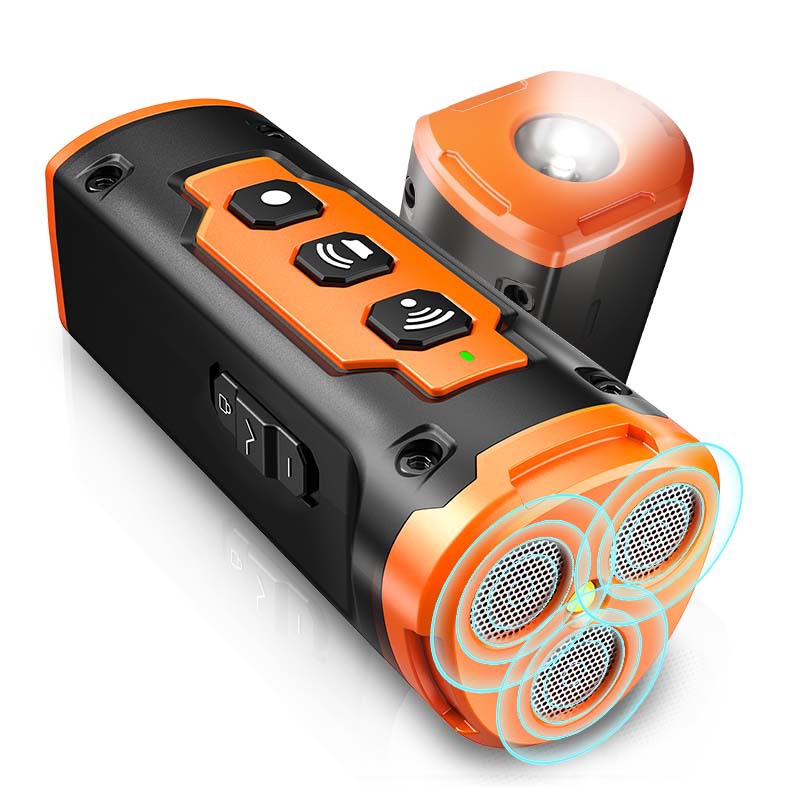Ultrasonic Three Head Bark Deterrent Device with LED Flashlight for Dogs