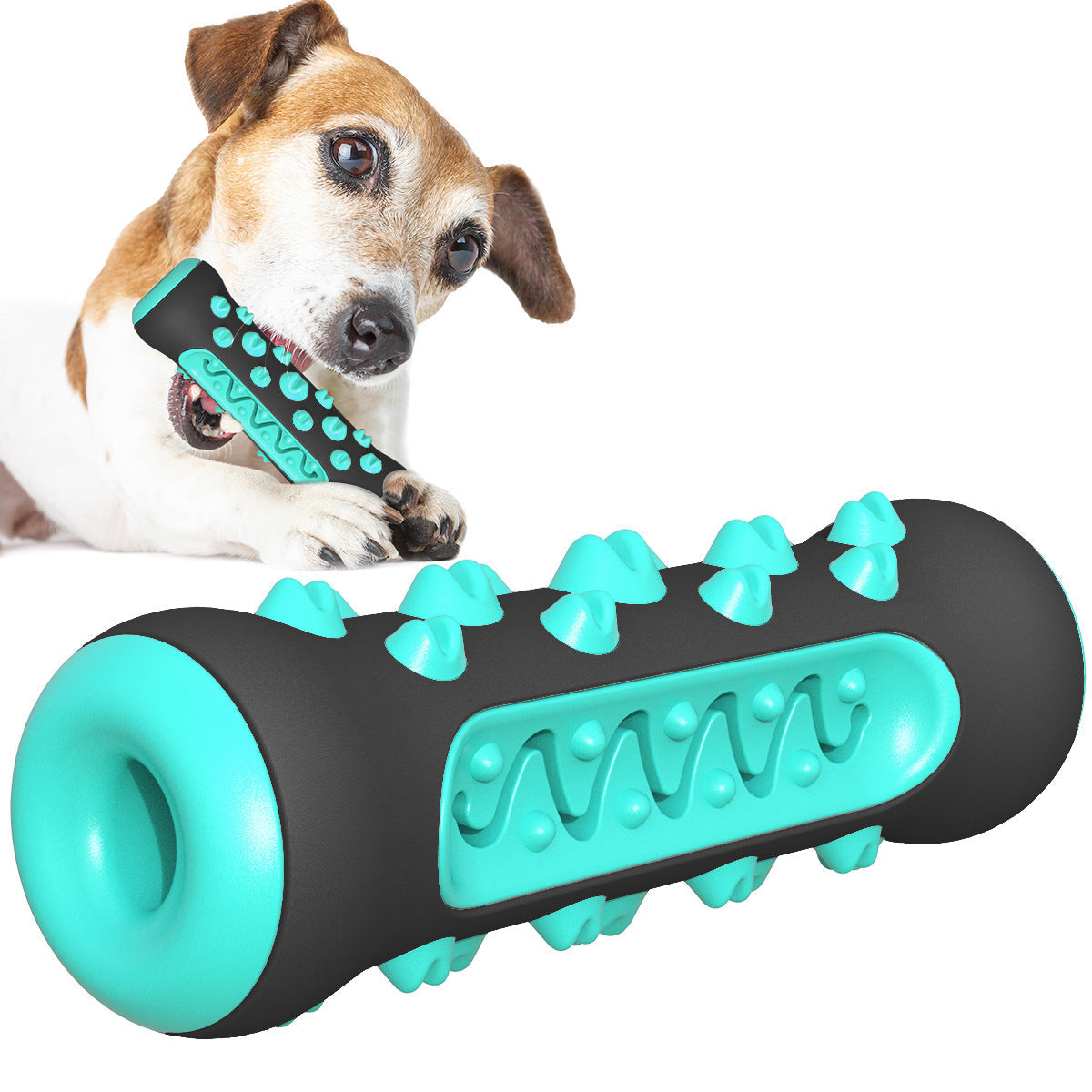 Natural Rubber Dog Toothbrush Chew Toy for Teeth Cleaning Puppies Daily
