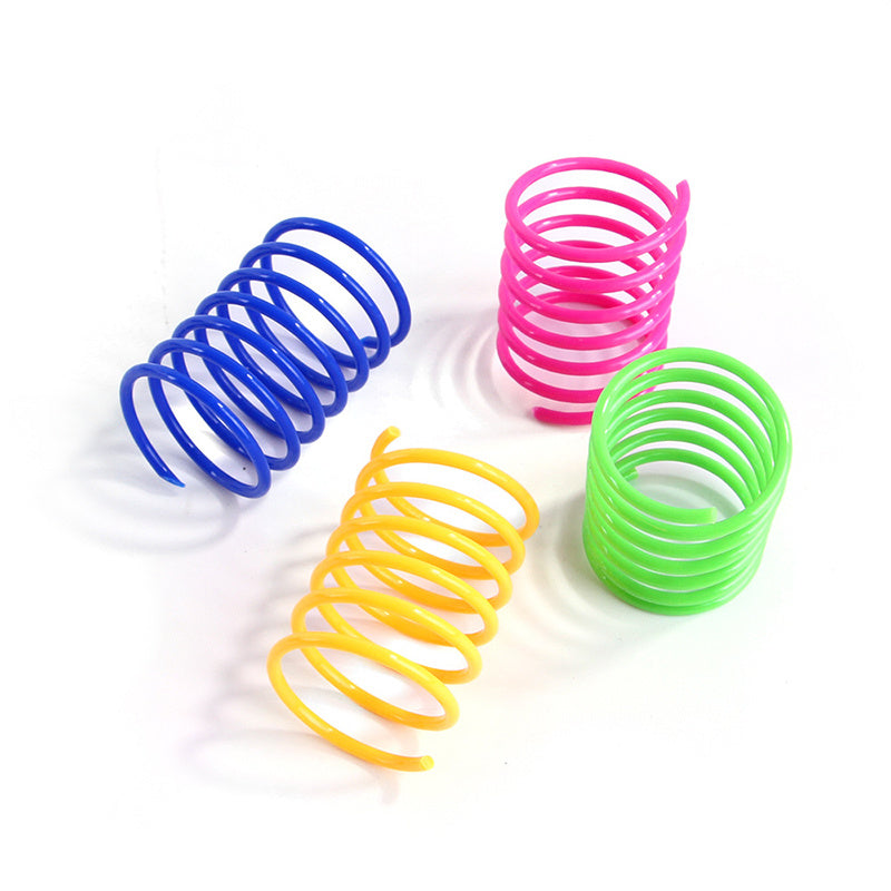 Colorful Spiral Spring Cat Toys Durable Kitten Pet Coil Play Accessories