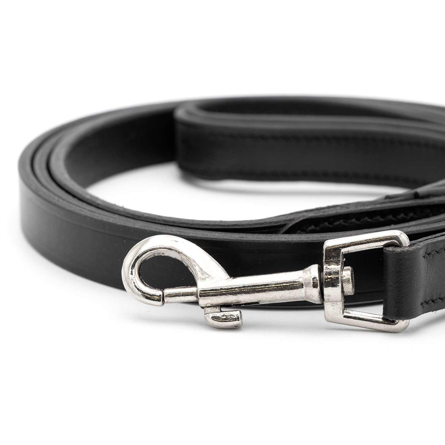 Black Padded Leather Pet Leash