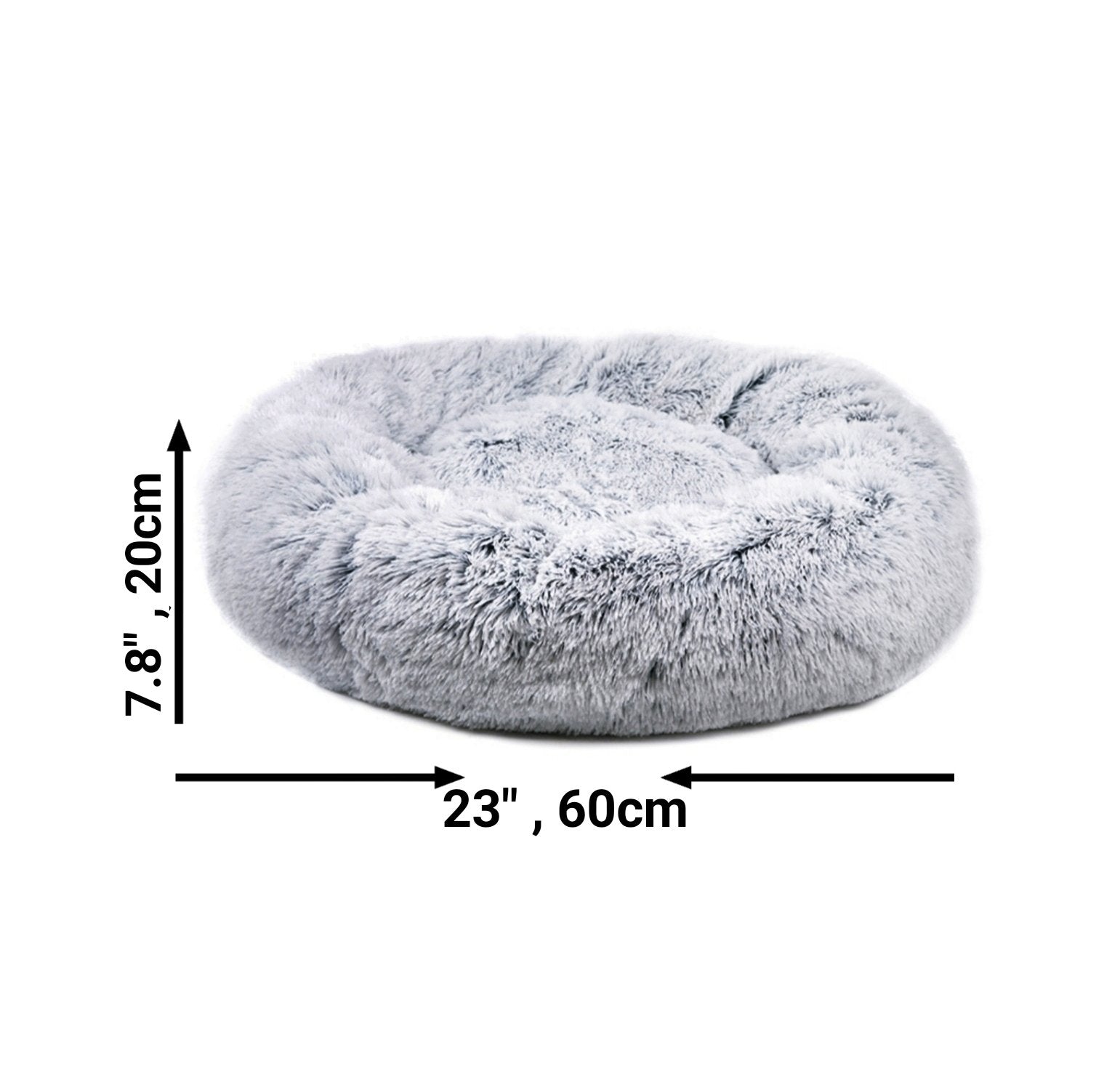 Mr. Peanut's 28-Inch OrthoPlush® Pet Bed – Snowflake White Two-Tone