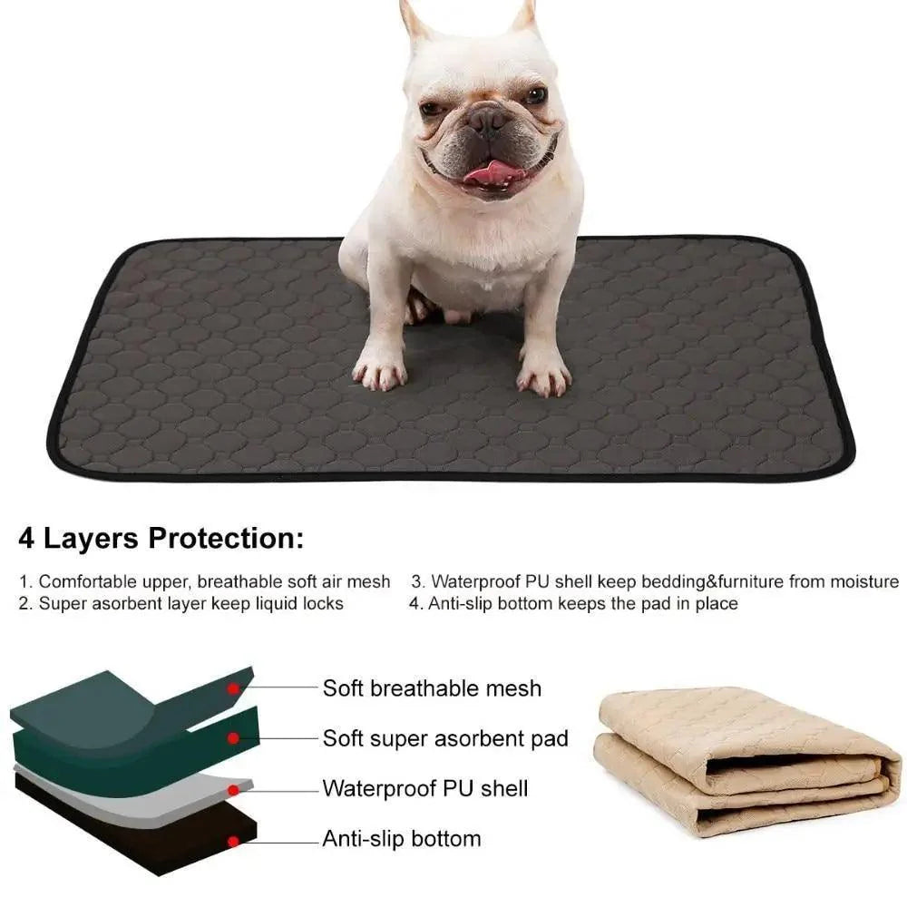 Reusable Waterproof Dog Pee Pads Washable Training Mats for Pets Daily