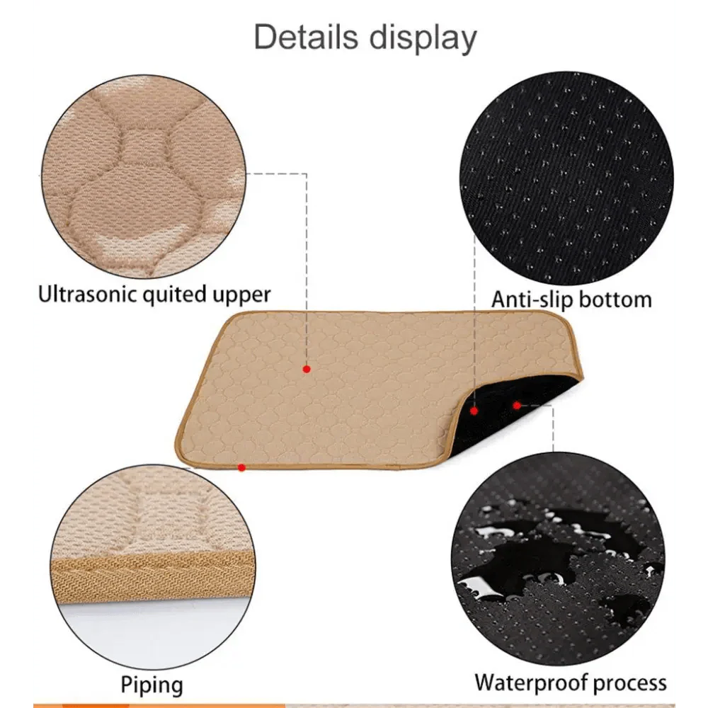 Reusable Waterproof Dog Pee Pads Washable Training Mats for Pets Daily
