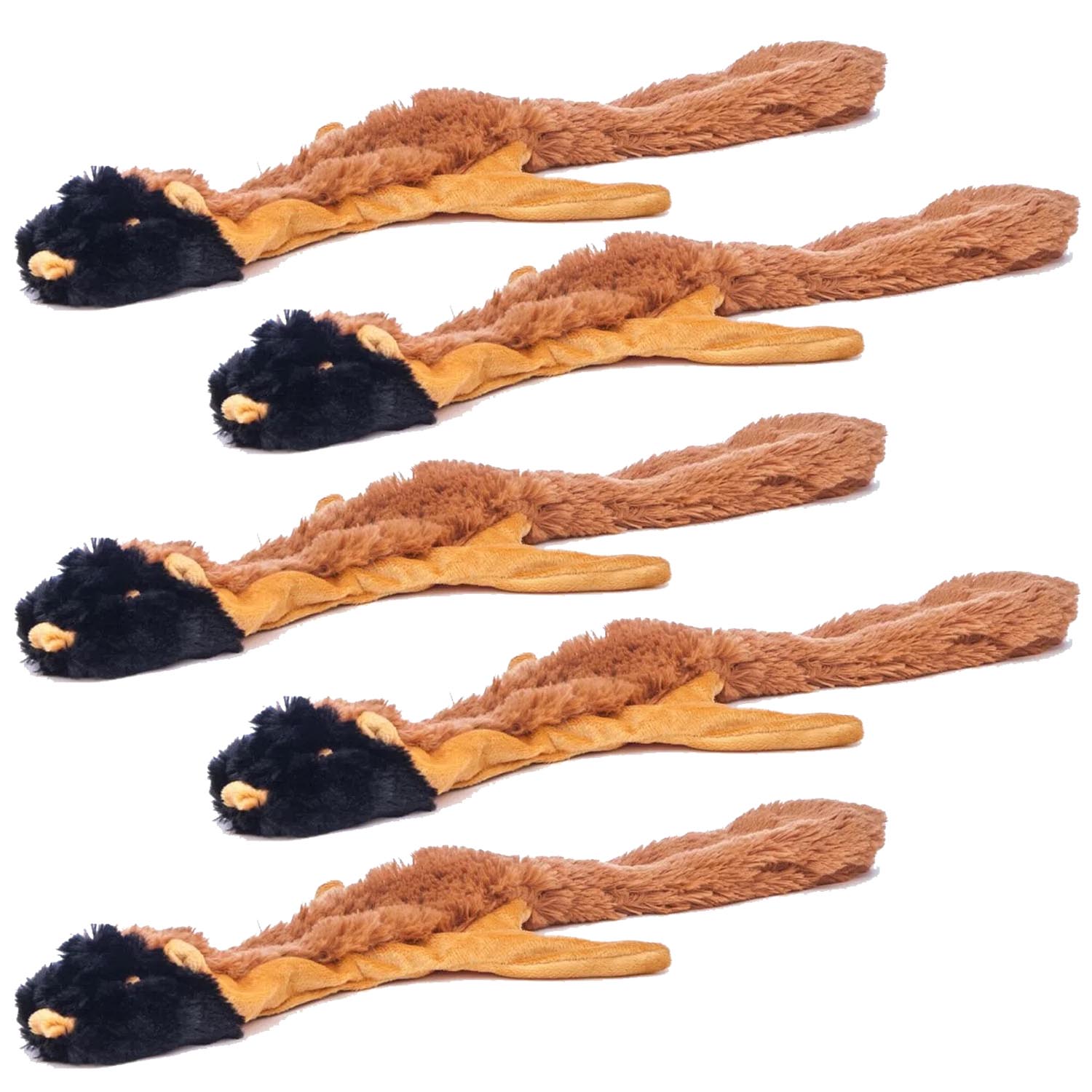 Jeffers Thinnies Unstuffed Plush Dog Toys – 21-Inch Length
